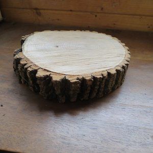 Round Rustic Wood Centerpiece